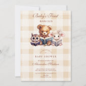 Invitation Baby shower Book Club thème (Devant)