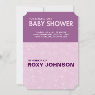 Invitation baby shower botanique