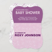 Invitation baby shower botanique (Devant / Derrière)