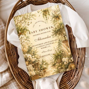 Invitation Baby Shower Botanique Bohème Intemporel