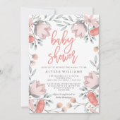 Invitation Baby shower botanique de fleurs de Boho (Devant)
