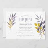 Invitation Baby shower botanique de la Parties scintillant d' (Devant)