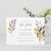 Invitation Baby shower botanique de la Parties scintillant d' (Debout devant)