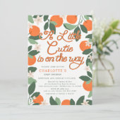 Invitation Baby shower botanique de Little Cutie Clementine (Debout devant)