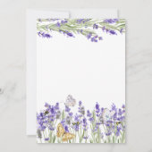 Invitation Baby shower botanique des papillons Lavander (Dos)