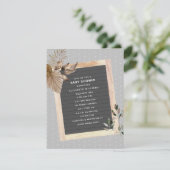 Invitation Baby shower botanique en carton (Debout devant)