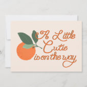 Invitation Baby shower botanique Little Cutie Citrus (Devant)