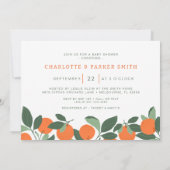 Invitation Baby shower botanique Little Cutie Citrus (Dos)