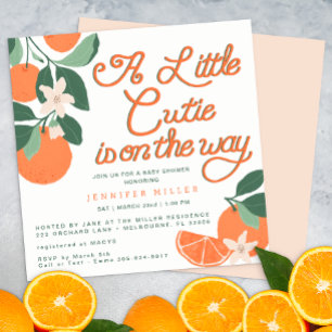 Invitation Baby shower botanique Little Cutie Citrus