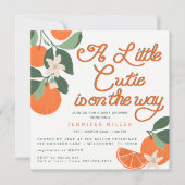 Invitation Baby shower botanique Little Cutie Citrus (Devant)