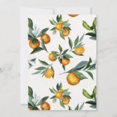 Invitation Baby shower botanique orange de Little Cutie Citru (Dos)