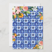 Invitation Baby shower botanique orange de Little Cutie Citru (Dos)