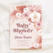 Invitation Baby shower botanique pour filles Boho
