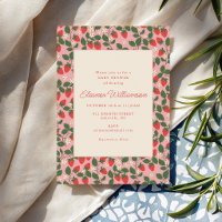 Baby Shower Botanique Rose Estival Fraise