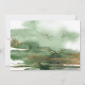 Invitation Baby shower Botanique Tropical Green & Gold BOY (Dos)