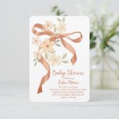 Invitation Baby Shower Bouquet à l'arc (Debout devant)