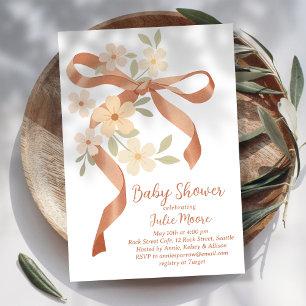 Invitation Baby Shower Bouquet à l'arc