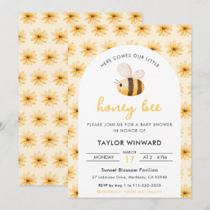 Invitation Baby Shower Bourdillon de Printemps et Marguerite