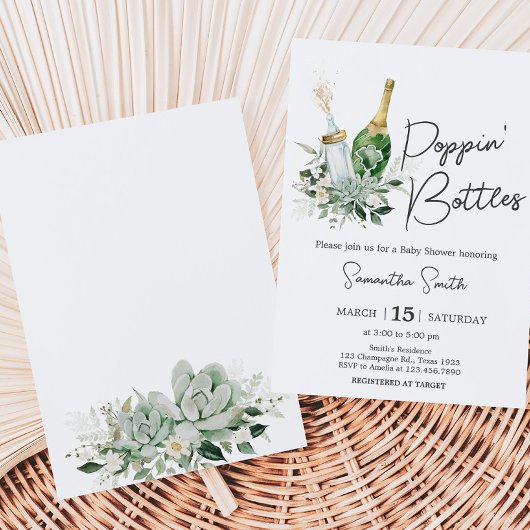 Invitation Baby shower Bouteilles