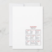Invitation Baby shower Bow rouge - Nom modifiable, 5x7 (Dos)
