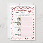 Invitation Baby shower Bow rouge - Nom modifiable, 5x7 (Devant)