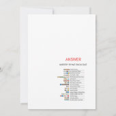 Invitation Baby shower Bow rouge - Nom modifiable, 5x7 (Dos)