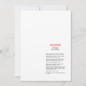 Invitation Baby shower Bow rouge - Nom modifiable, 5x7 (Dos)