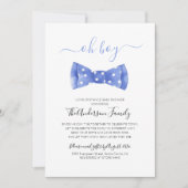 Invitation Baby Shower Bow Tie Par La Poste À Longue Distance (Devant)