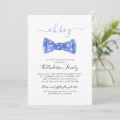 Invitation Baby Shower Bow Tie Par La Poste À Longue Distance (Debout devant)