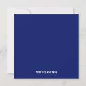 Invitation Baby Shower Bowling Moderne Bleu (Dos)