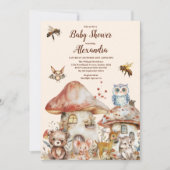 Invitation Baby shower Boy Baby Boho Woodland (Devant)