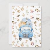 Invitation Baby shower Boy Blue Citrouille (Dos)