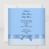 Invitation Baby shower Boy Blue Little Prince Bunnies (Dos)
