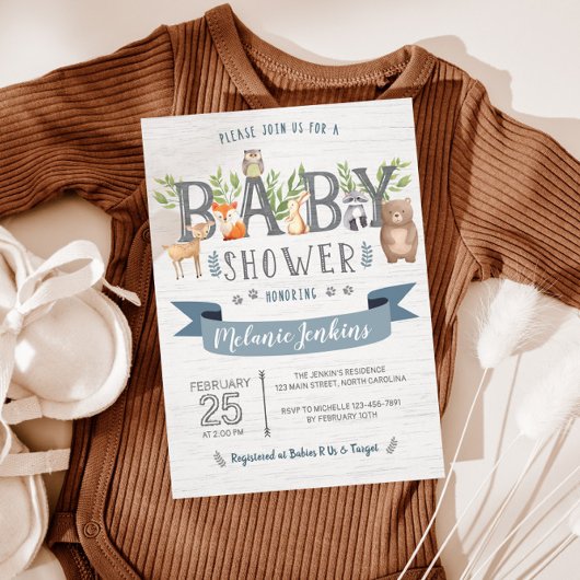 Invitation Baby shower Boy Boy