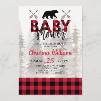 Baby shower Boy de la Flannelle rouge de Lumberjac