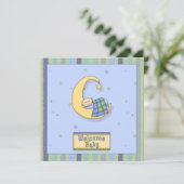 Invitation Baby shower Boy Design décoratif (Debout devant)