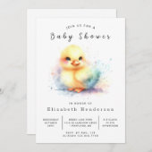 Invitation Baby shower Boy Digital Duck (Devant / Derrière)