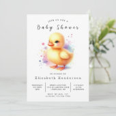Invitation Baby shower Boy Digital Duck (Debout devant)