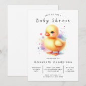 Invitation Baby shower Boy Digital Duck (Devant / Derrière)