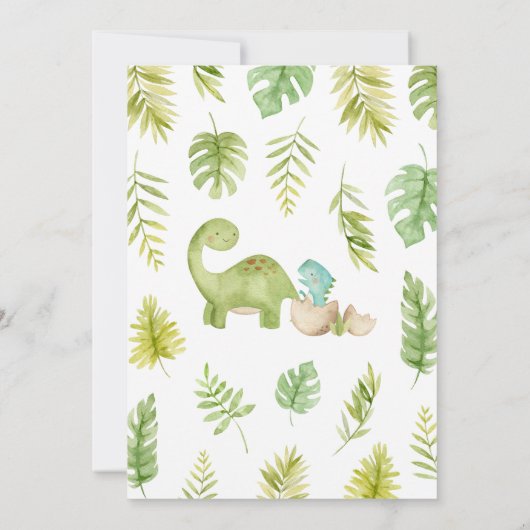 Invitation Baby shower Boy Dinosaur (Dos)