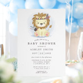 Invitation Baby shower Boy Lion Tribal Boho