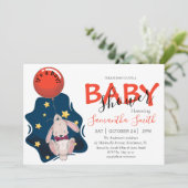 Invitation baby shower, Boy Rabbit Invitation (Debout devant)