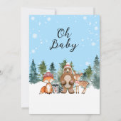 Invitation Baby shower Boy Winter Woodland (Dos)