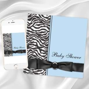 Invitation Baby shower Boy Zebra
