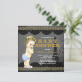 Invitation Baby shower Boys Paris (Debout devant)