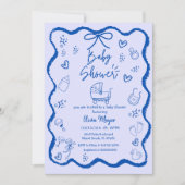 Invitation Baby shower branché à main coulissante (Devant)