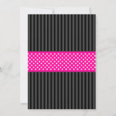 Invitation Baby shower branché de transport Zebra Hot Pink (Dos)