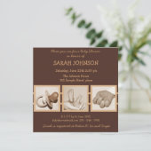 Invitation Baby shower Brown (Debout devant)