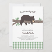 Invitation baby shower Brown Bear Cub (Devant)