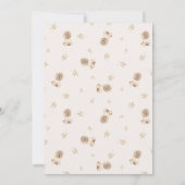 Invitation Baby shower Brown d'attente minimale (Dos)